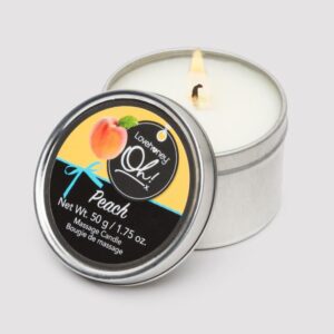 lovehoney oh! peach massage candle